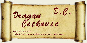 Dragan Ćetković vizit kartica